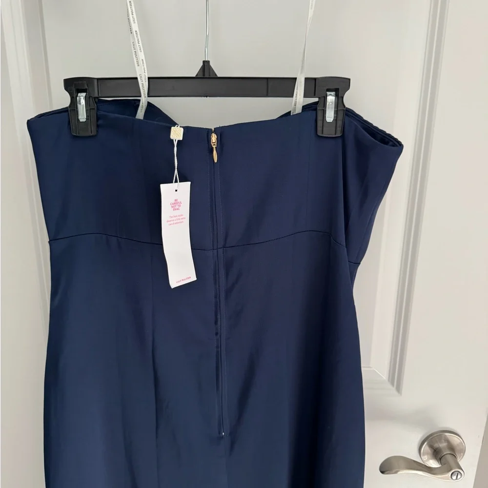 NWT Lilly Pulitzer Carlynn Satin Strapless Maxi Dress - Picture 6 of 11